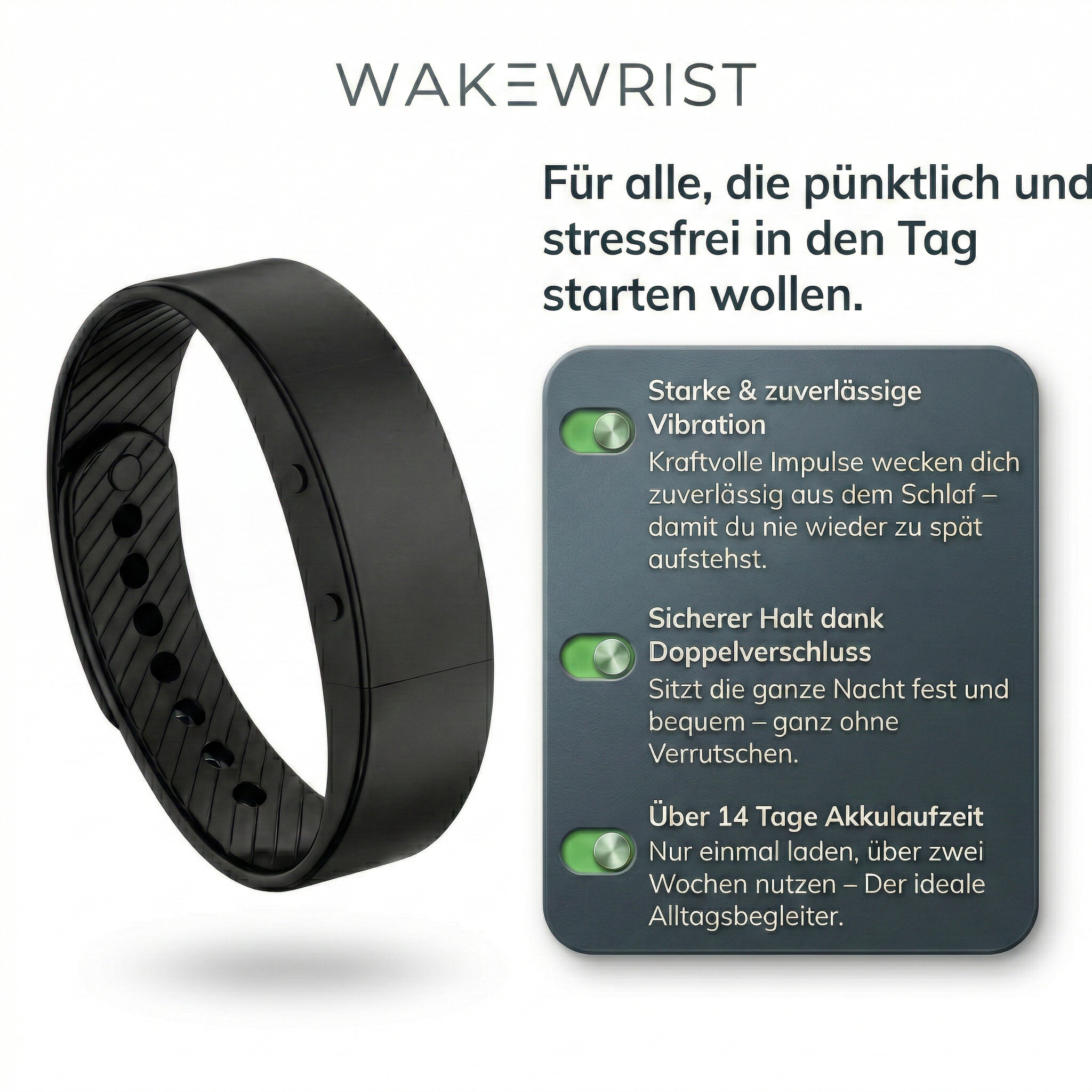 WakeWrist – Ruhig schlafen. Sanft aufwachen.